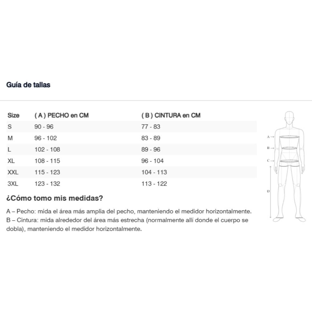 Gu&iacute;a de tallas de Chaqueta Revit AIRWAVE 4 Negro antracita