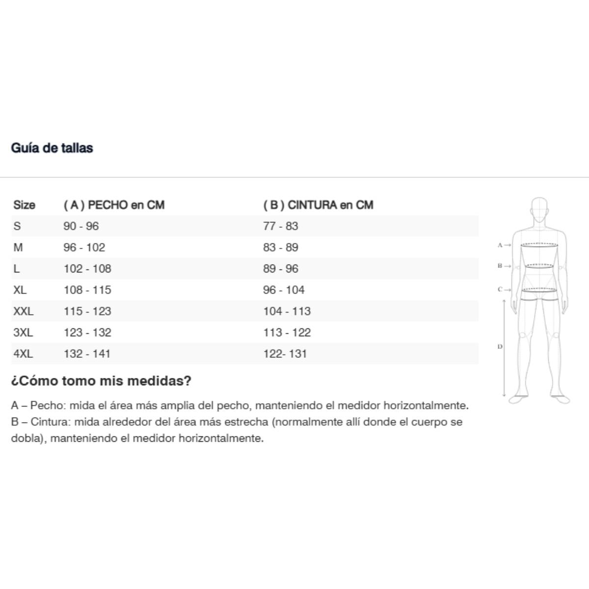 Gu&iacute;a de tallas de Chaqueta Revit Offtrack 3 H2O Rojo-Blanco