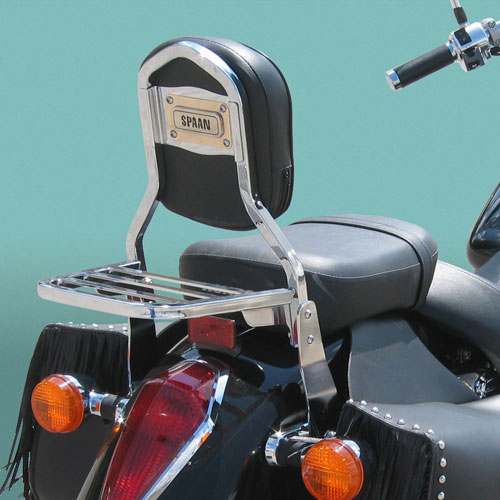 Portapacchi Posteriore Cromato Per Moto Shadow VT750 C2 (1997-2003) E VLX 600 (1999-2007)