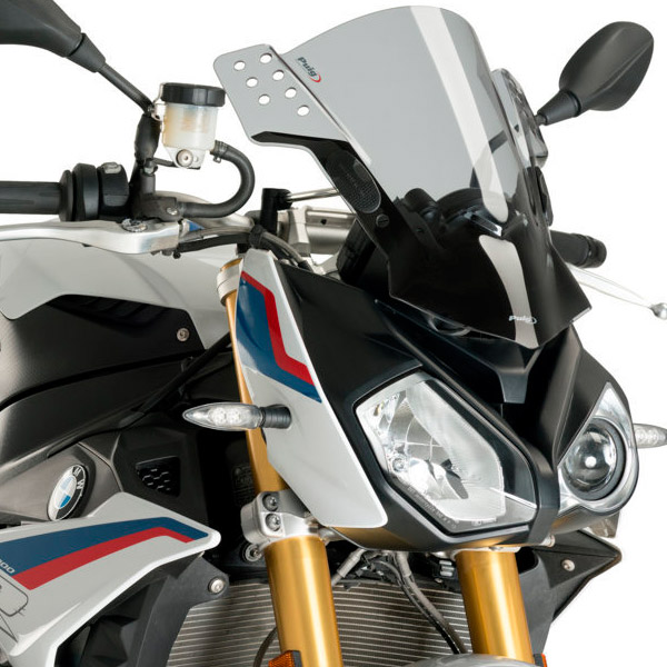 Puig 5881 N Pare-Brise Modèle Rafale Universel Noir - Compatible Nombreux Modèles Moto