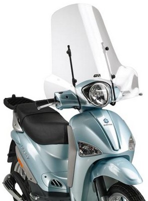 Parabrisas Givi moto PIAGGIO FLY-LIBERTY 50-100-125-150-200 02-15 SUZUKI ADRESS 110